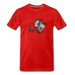 Heart for the Savior - Men’s Premium Organic T-Shirt - red