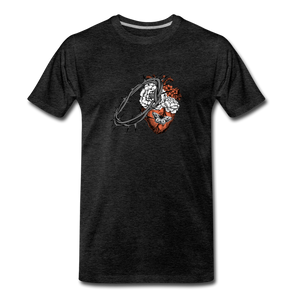 Heart for the Savior - Men’s Premium Organic T-Shirt - charcoal grey