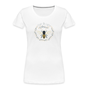 Bee Salt & Light - Women’s Premium Organic T-Shirt - white