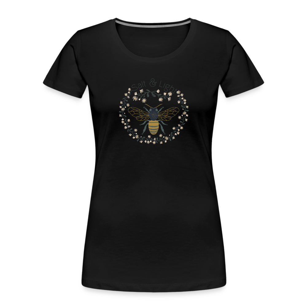 Bee Salt & Light - Women’s Premium Organic T-Shirt - black