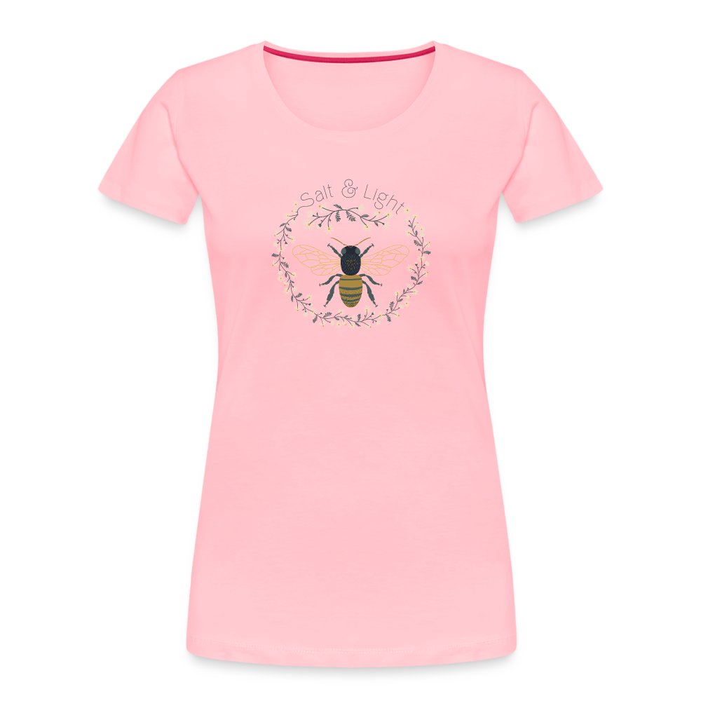 Bee Salt & Light - Women’s Premium Organic T-Shirt - pink