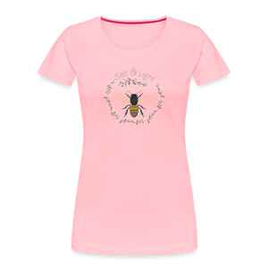 Bee Salt & Light - Women’s Premium Organic T-Shirt - pink