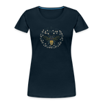 Bee Salt & Light - Women’s Premium Organic T-Shirt - deep navy