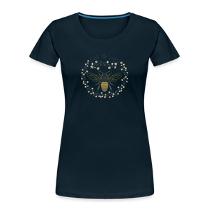 Bee Salt & Light - Women’s Premium Organic T-Shirt - deep navy