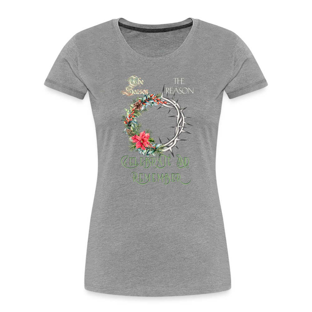 Celebrate & Remember - Women’s Premium Organic T-Shirt - heather gray