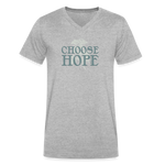 Choose Hope - Men's V-Neck T-Shirt - heather gray