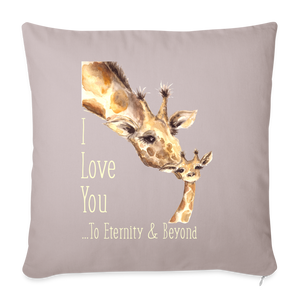 Eternity & Beyond - Throw Pillow Cover - light taupe