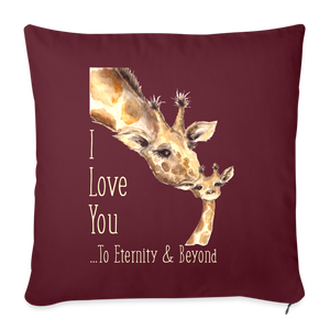 Eternity & Beyond - Throw Pillow Cover - burgundy