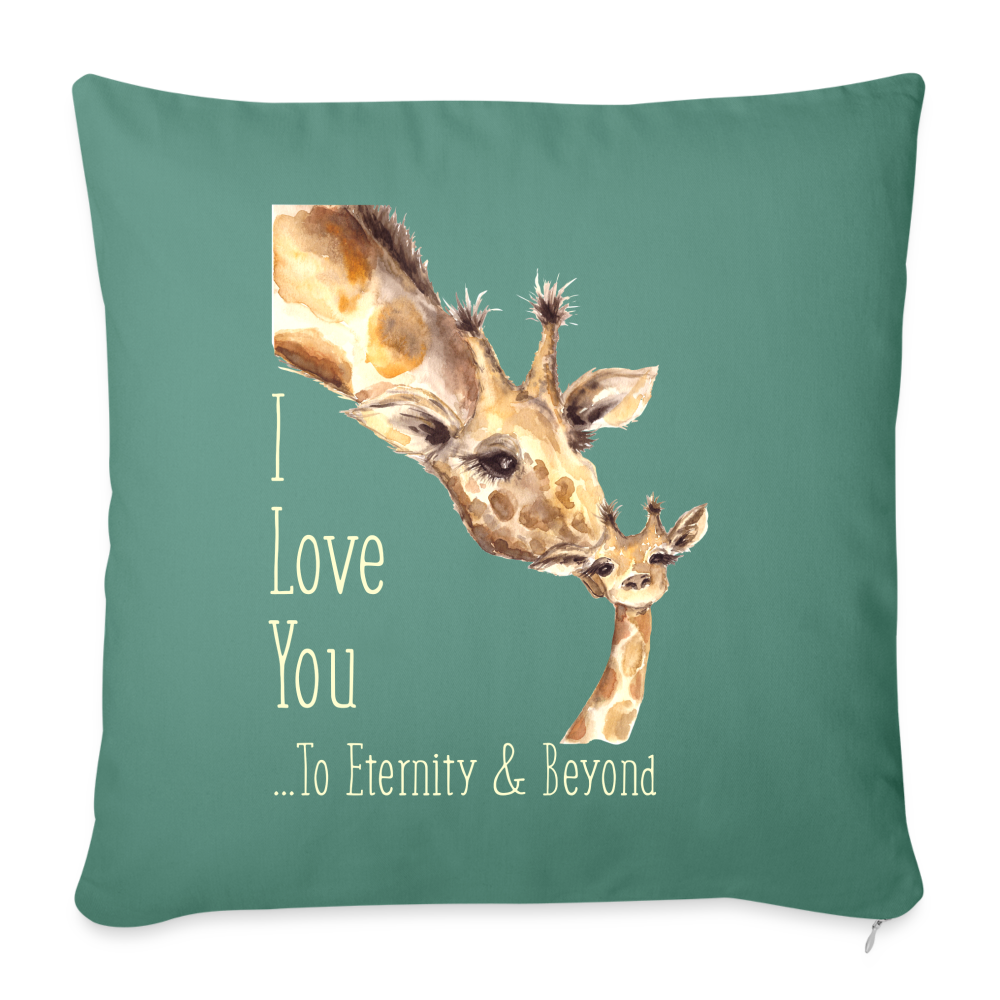 Eternity & Beyond - Throw Pillow Cover - cypress green