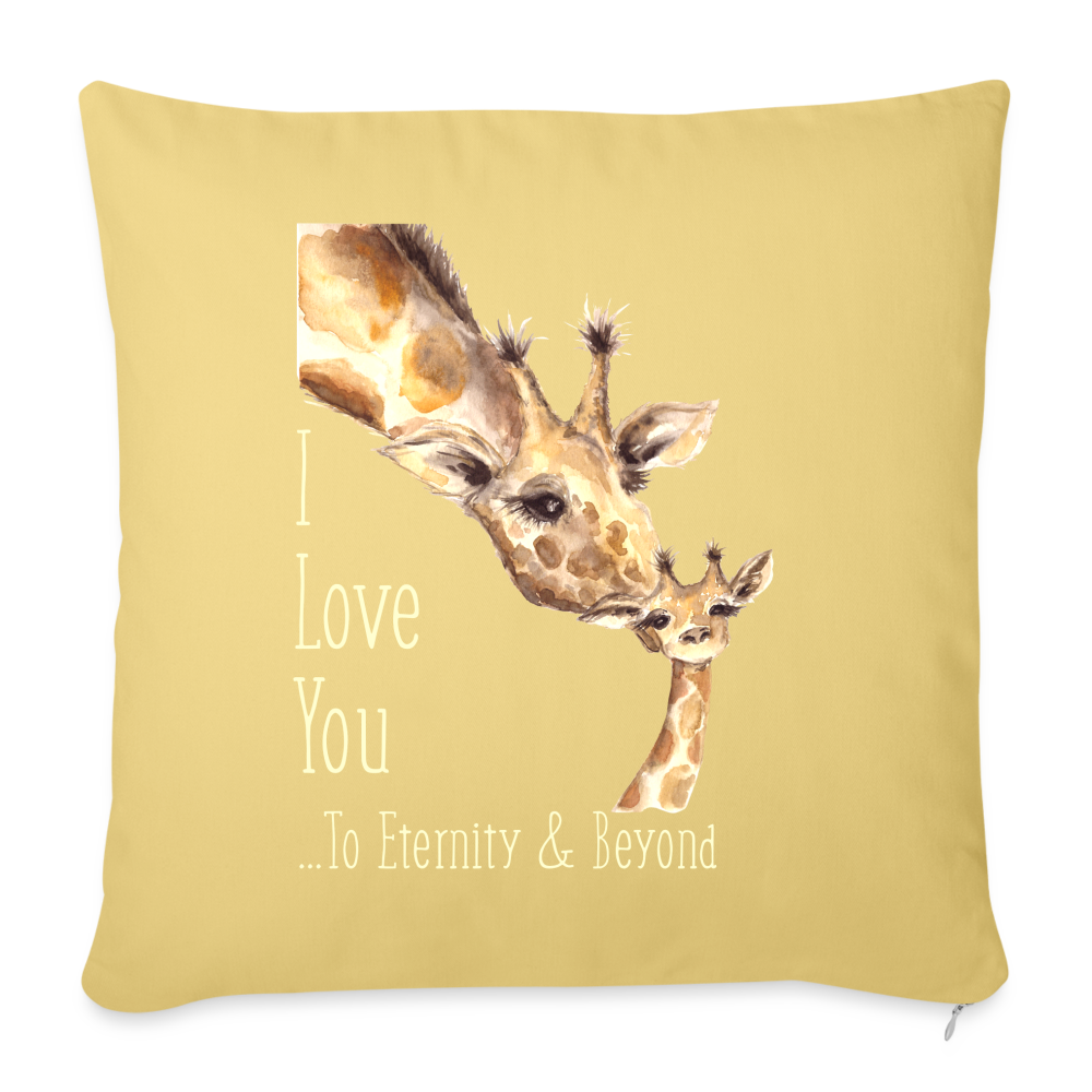 Eternity & Beyond - Throw Pillow Cover - washed yellow