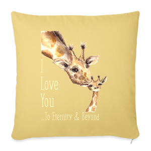 Eternity & Beyond - Throw Pillow Cover - washed yellow