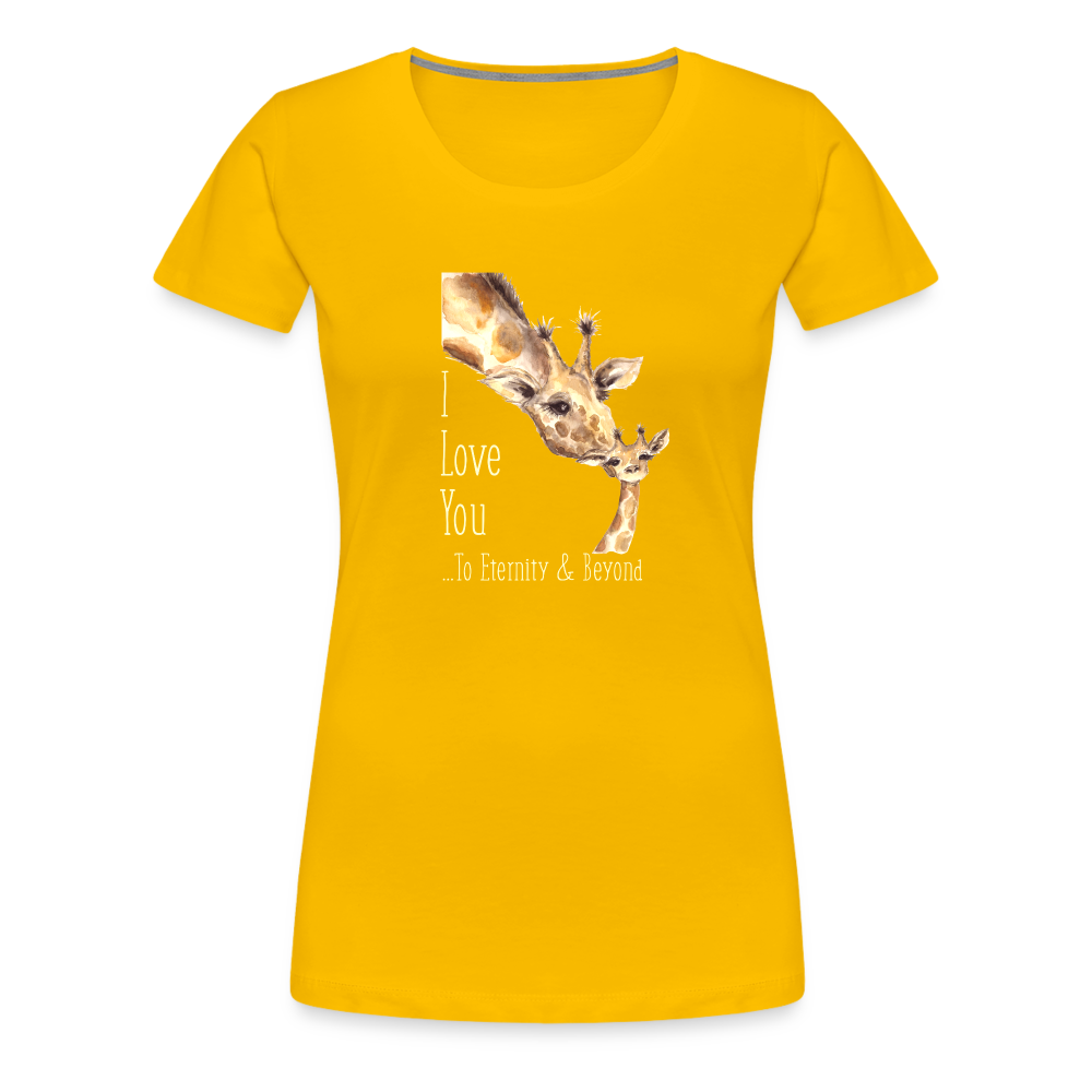 Eternity & Beyond - Women’s Premium T-Shirt - sun yellow