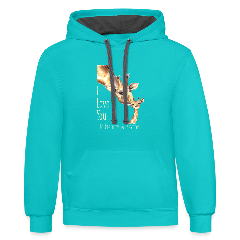 Eternity & Beyond - Contrast Hoodie - scuba blue/asphalt