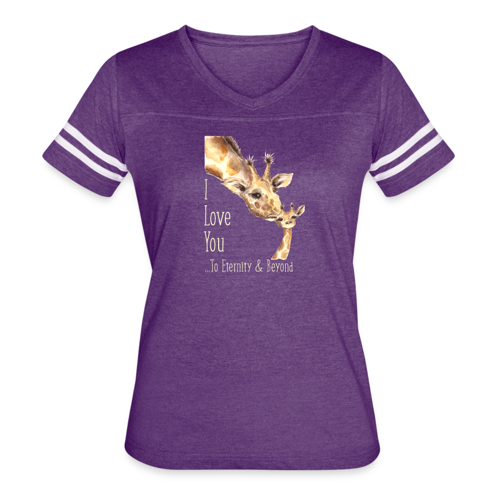 Eternity & Beyond - Women’s Vintage Sport T-Shirt - vintage purple/white