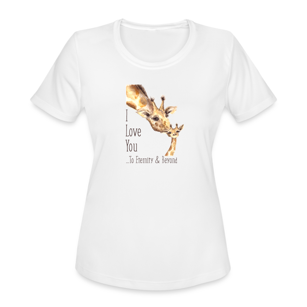 Eternity & Beyond - Women's Moisture Wicking Performance T-Shirt - white
