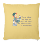 Fishers of Men - Throw Pillow Cover - washed yellow
