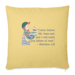 Fishers of Men - Throw Pillow Cover - washed yellow