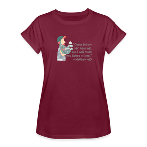Fishers of Men - Women's Relaxed Fit T-Shirt - burgundy