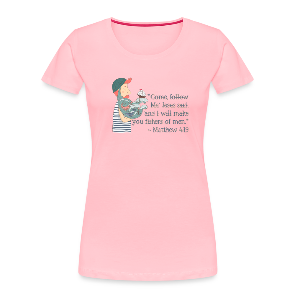 Fishers of Men - Women’s Premium Organic T-Shirt - pink