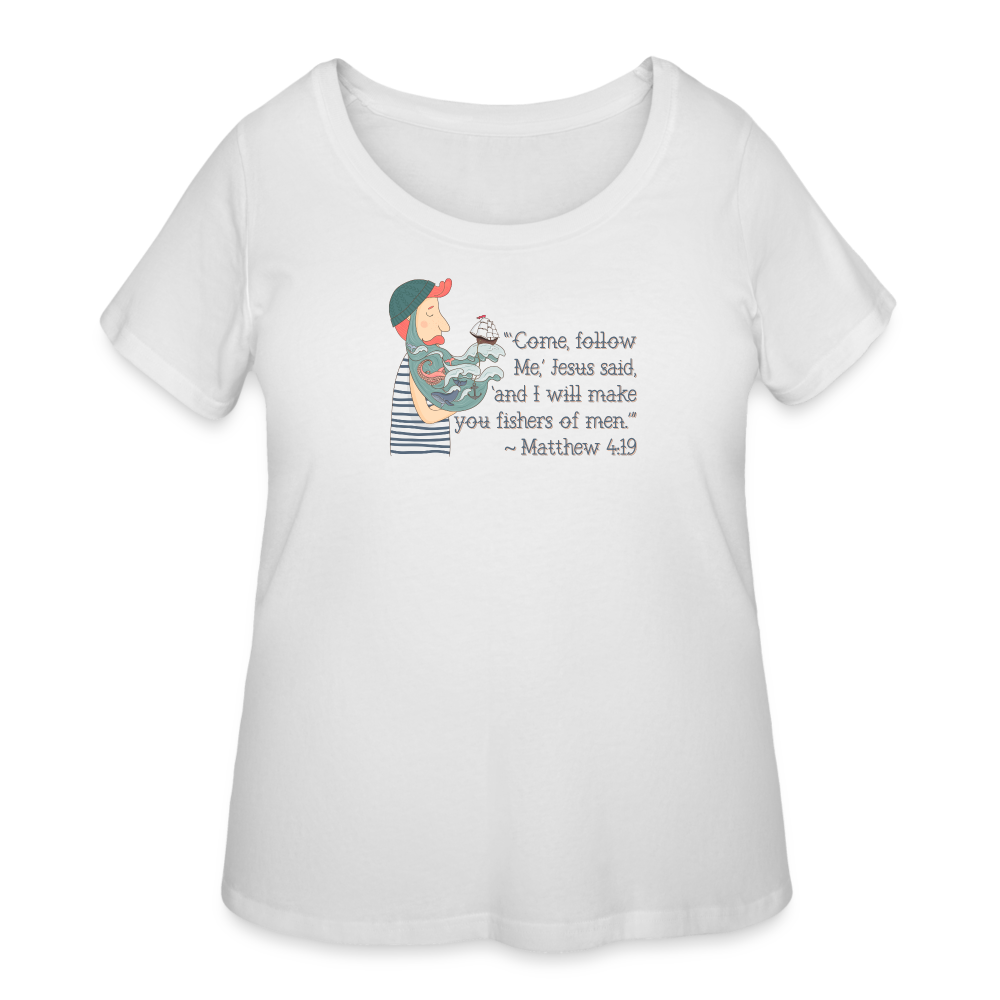 Fishers of Men - Women’s Curvy T-Shirt - white