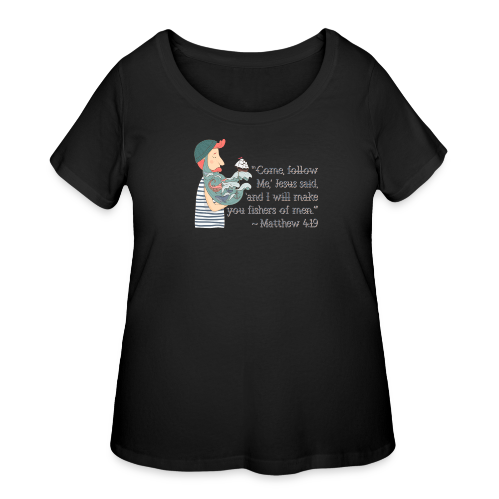 Fishers of Men - Women’s Curvy T-Shirt - black
