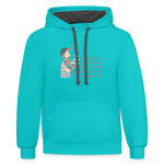 Fishers of Men - Contrast Hoodie - scuba blue/asphalt