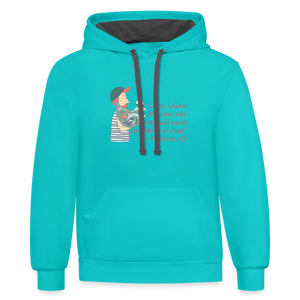 Fishers of Men - Contrast Hoodie - scuba blue/asphalt