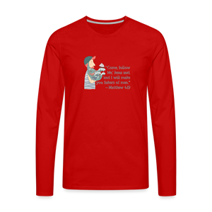 Fishers of Men - Men's Premium Long Sleeve T-Shirt - red