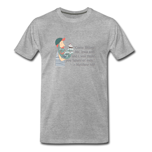Fishers of Men - Men’s Premium Organic T-Shirt - heather gray