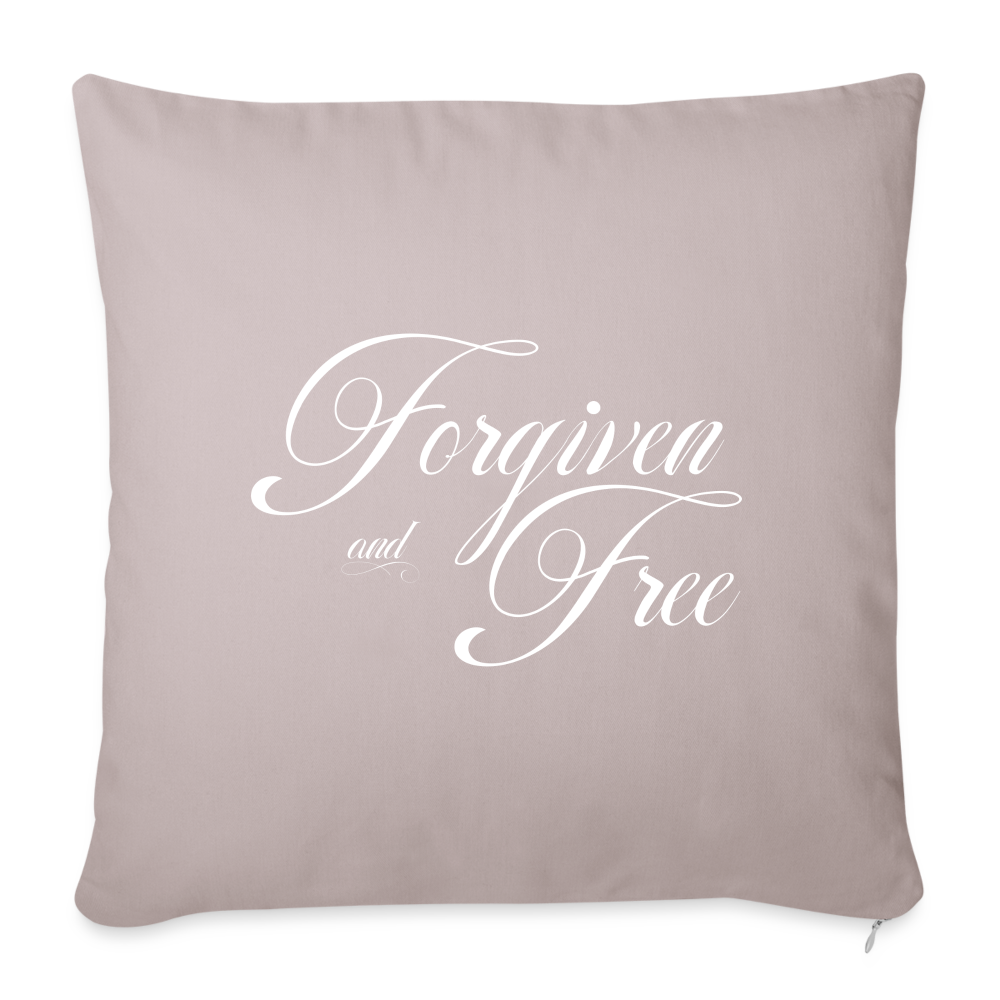 Forgiven & Free - Throw Pillow Cover - light taupe