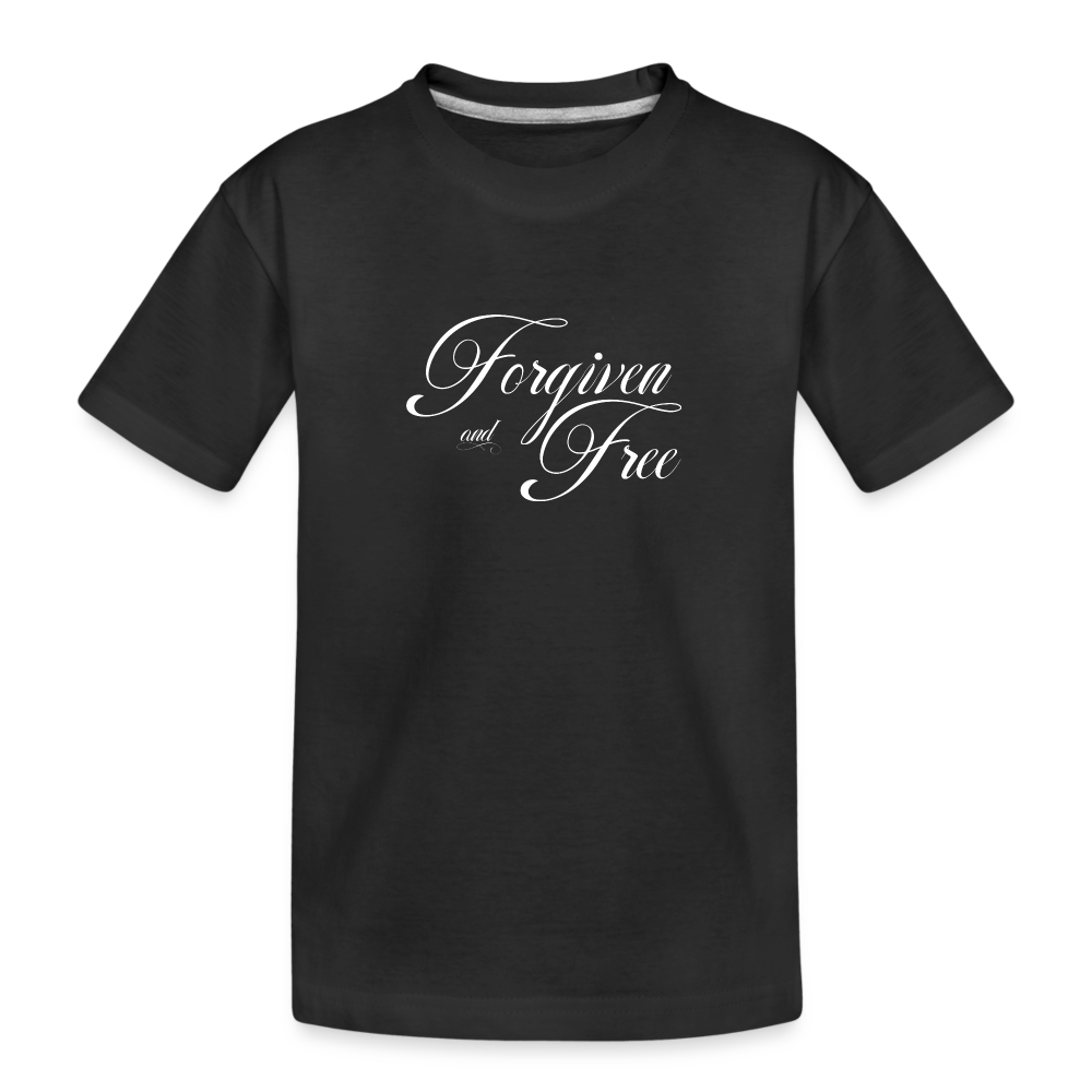 Forgiven & Free - Kid’s Premium Organic T-Shirt - black