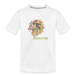 Bold as a Lion - Kid’s Premium Organic T-Shirt - white