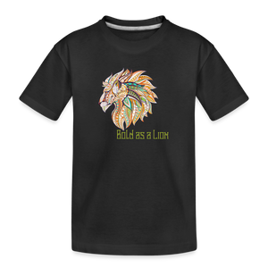 Bold as a Lion - Kid’s Premium Organic T-Shirt - black