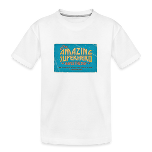 Amazing Superhero - Kid’s Premium Organic T-Shirt - white