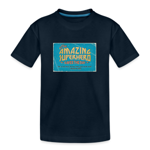 Amazing Superhero - Kid’s Premium Organic T-Shirt - deep navy