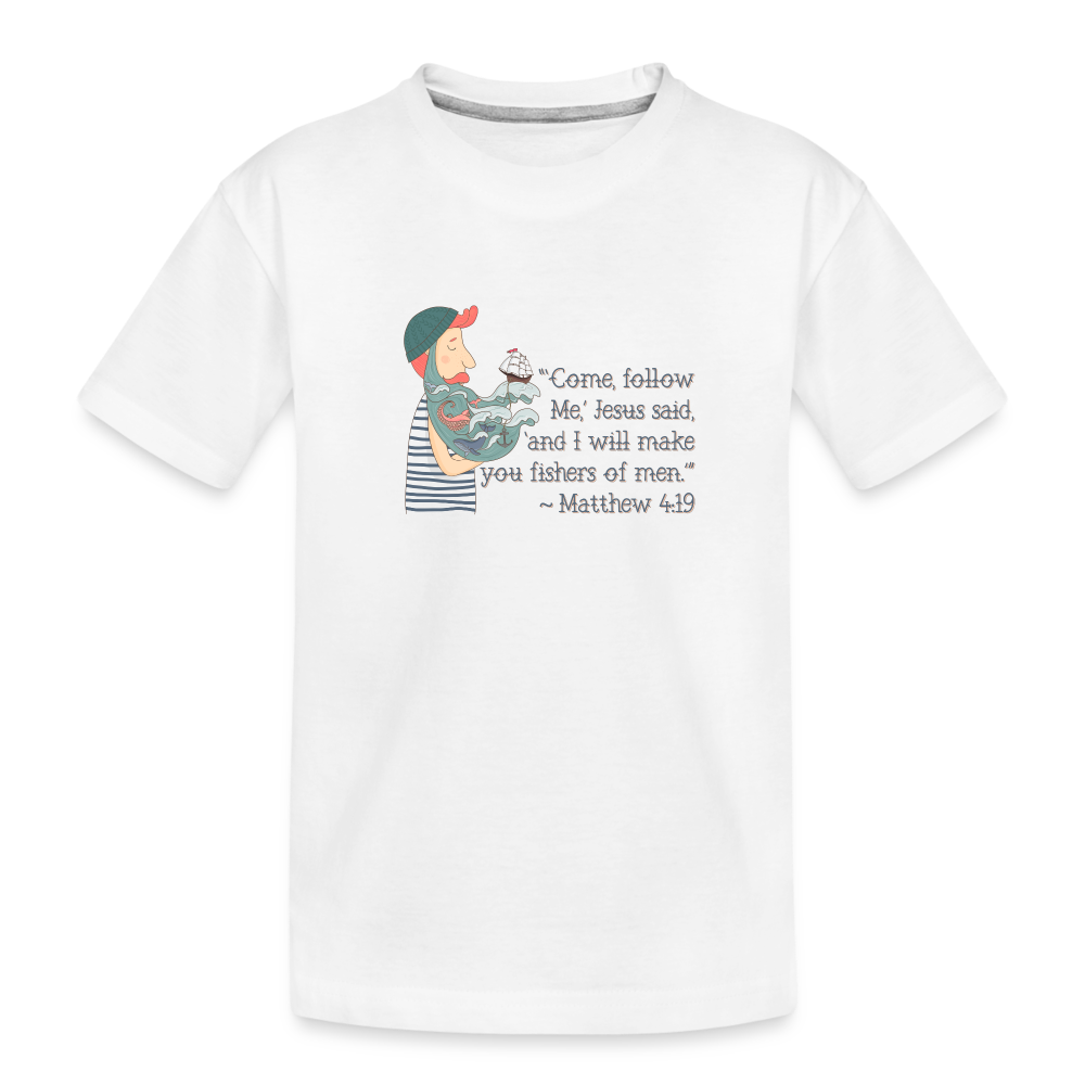 Fishers of Men - Kid’s Premium Organic T-Shirt - white
