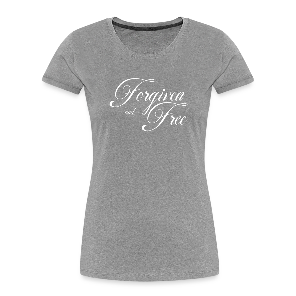 Forgiven & Free - Women’s Premium Organic T-Shirt - heather gray
