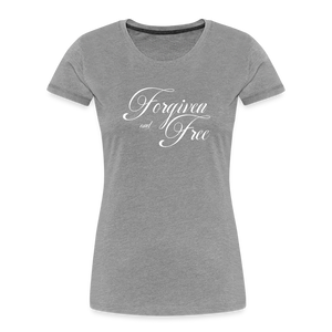 Forgiven & Free - Women’s Premium Organic T-Shirt - heather gray