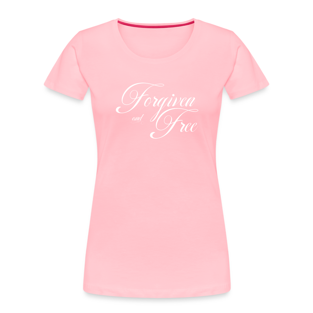 Forgiven & Free - Women’s Premium Organic T-Shirt - pink