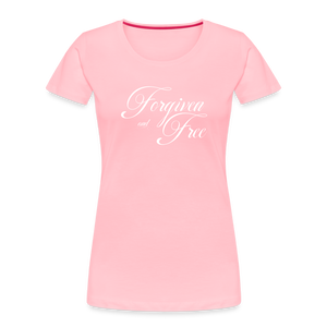 Forgiven & Free - Women’s Premium Organic T-Shirt - pink