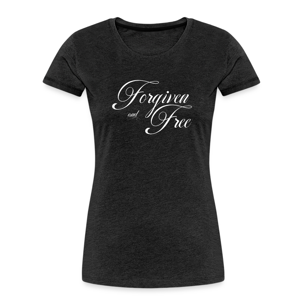 Forgiven & Free - Women’s Premium Organic T-Shirt - charcoal grey