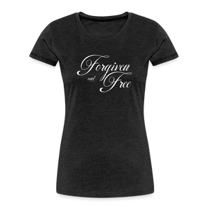 Forgiven & Free - Women’s Premium Organic T-Shirt - charcoal grey