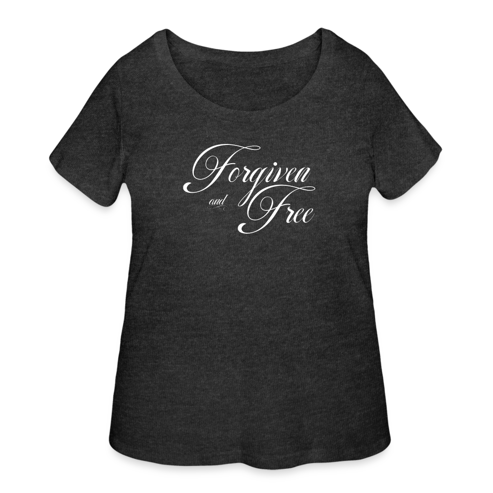 Forgiven & Free - Women’s Curvy T-Shirt - deep heather