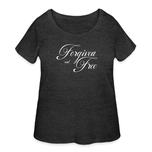 Forgiven & Free - Women’s Curvy T-Shirt - deep heather