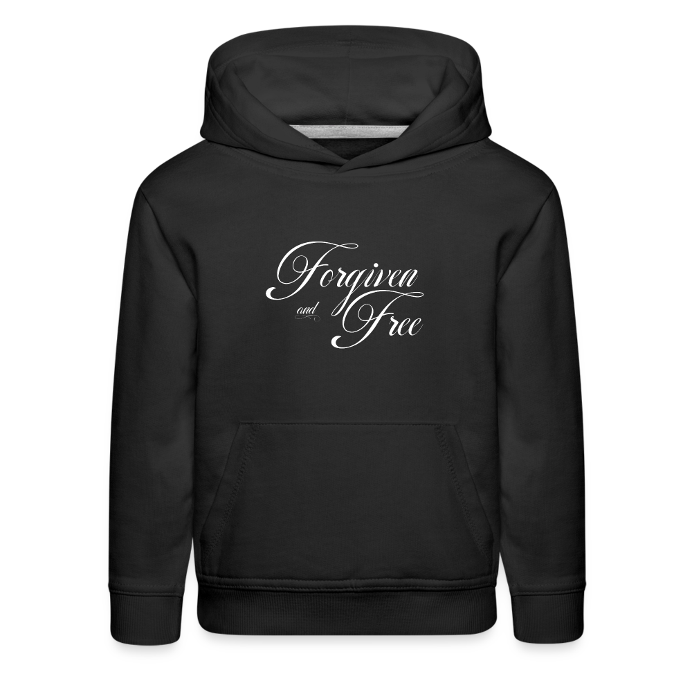 Forgiven & Free - Kids‘ Premium Hoodie - black
