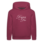 Forgiven & Free - Kids‘ Premium Hoodie - burgundy