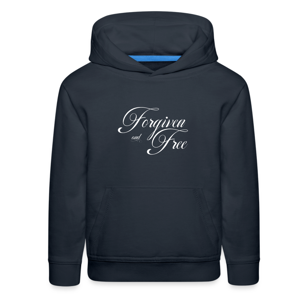 Forgiven & Free - Kids‘ Premium Hoodie - navy