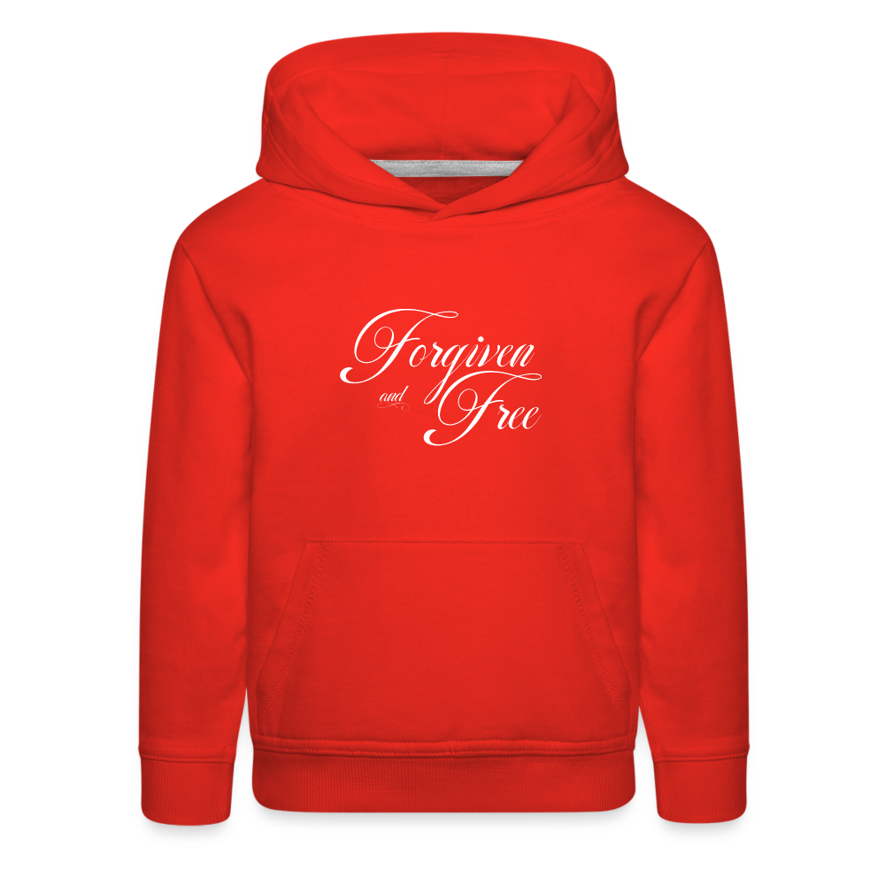 Forgiven & Free - Kids‘ Premium Hoodie - red