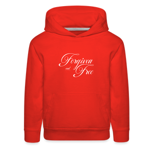 Forgiven & Free - Kids‘ Premium Hoodie - red