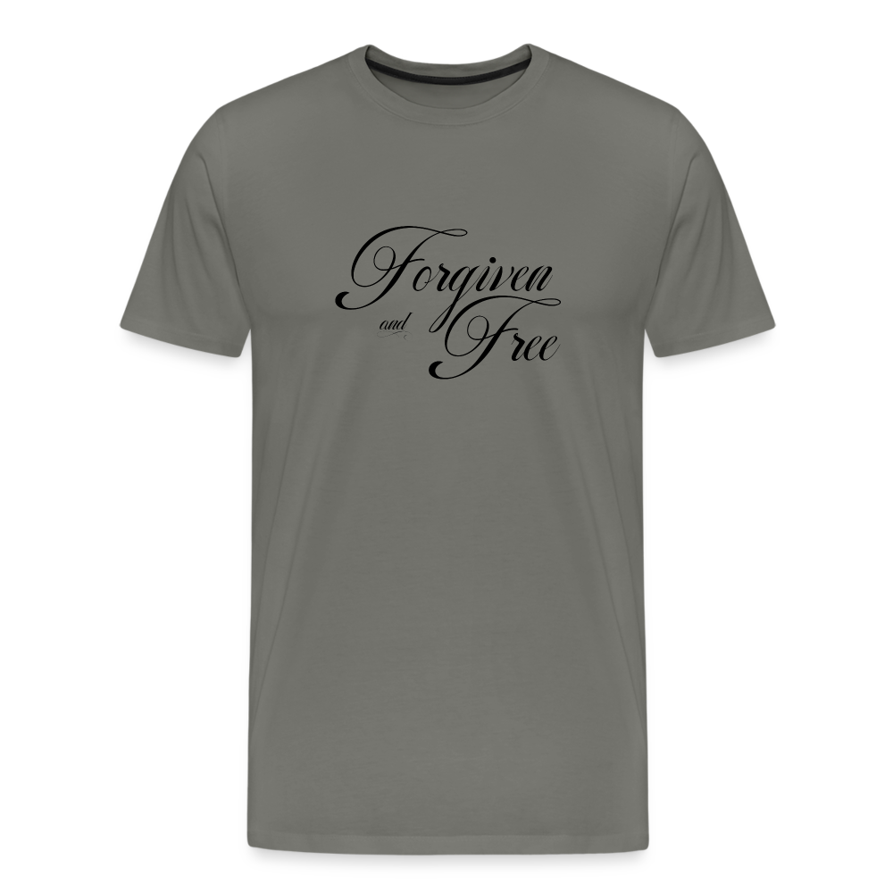 Forgiven & Free - Unisex Premium T-Shirt - asphalt gray